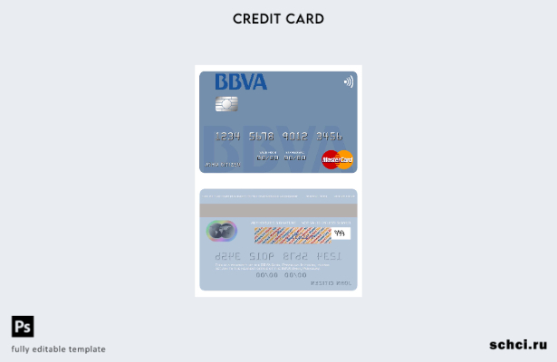 цифровая загрузка шаблона Mastercard Paraguay Banco BBVA Bank